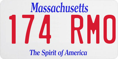 MA license plate 174RM0