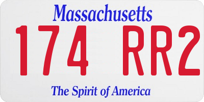 MA license plate 174RR2