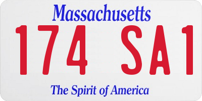 MA license plate 174SA1