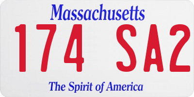 MA license plate 174SA2