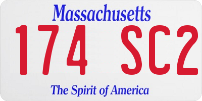 MA license plate 174SC2