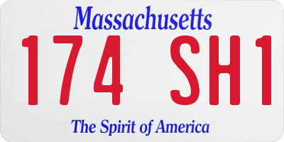 MA license plate 174SH1