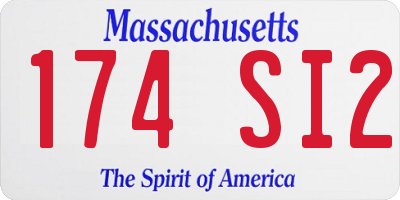 MA license plate 174SI2