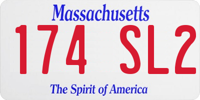 MA license plate 174SL2