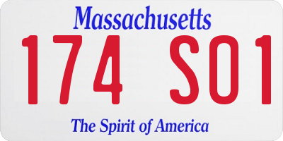MA license plate 174SO1