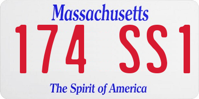 MA license plate 174SS1