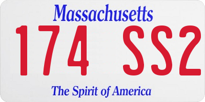 MA license plate 174SS2