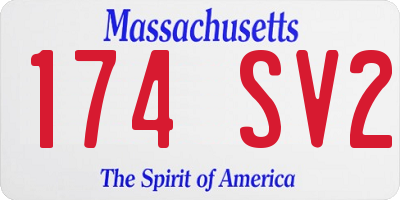 MA license plate 174SV2