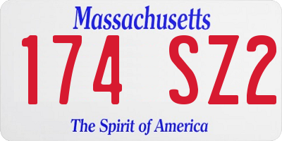 MA license plate 174SZ2