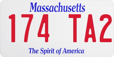 MA license plate 174TA2