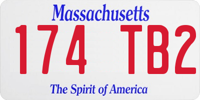 MA license plate 174TB2