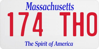 MA license plate 174TH0