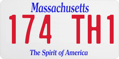 MA license plate 174TH1