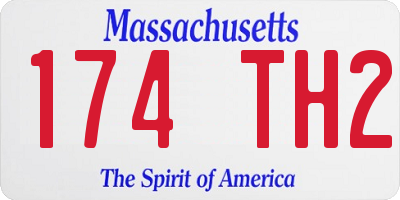 MA license plate 174TH2