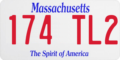 MA license plate 174TL2