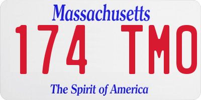 MA license plate 174TM0