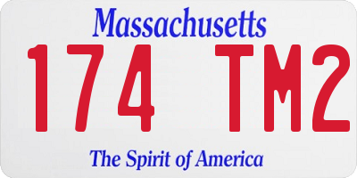 MA license plate 174TM2