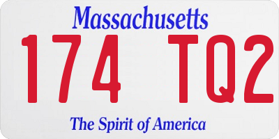 MA license plate 174TQ2