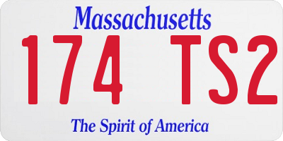 MA license plate 174TS2