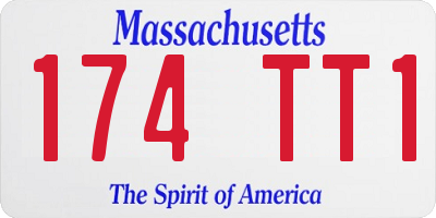 MA license plate 174TT1