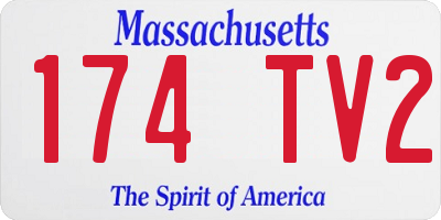 MA license plate 174TV2
