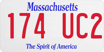 MA license plate 174UC2