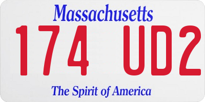 MA license plate 174UD2