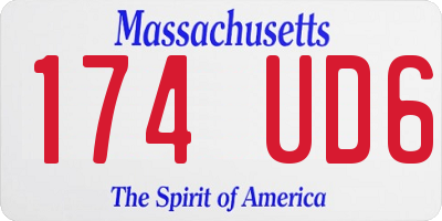 MA license plate 174UD6