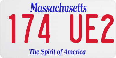 MA license plate 174UE2