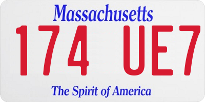 MA license plate 174UE7