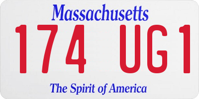 MA license plate 174UG1