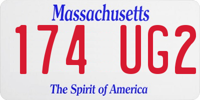 MA license plate 174UG2