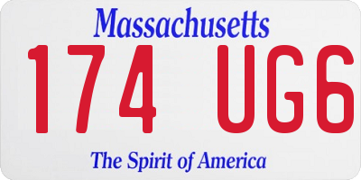 MA license plate 174UG6