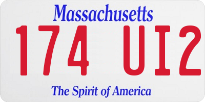 MA license plate 174UI2