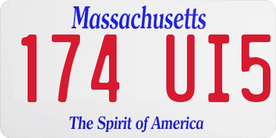 MA license plate 174UI5