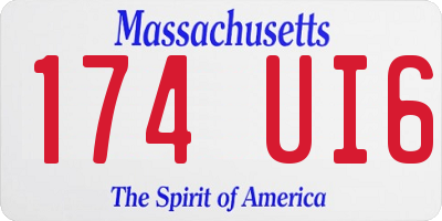 MA license plate 174UI6