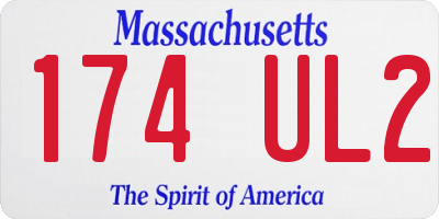 MA license plate 174UL2