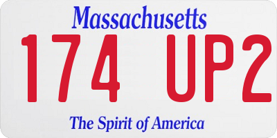 MA license plate 174UP2