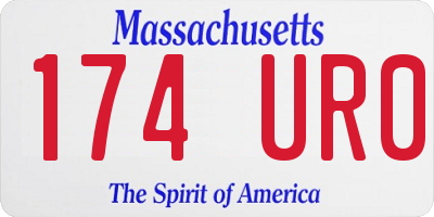 MA license plate 174UR0
