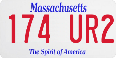 MA license plate 174UR2