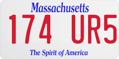 MA license plate 174UR5