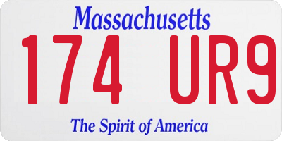 MA license plate 174UR9