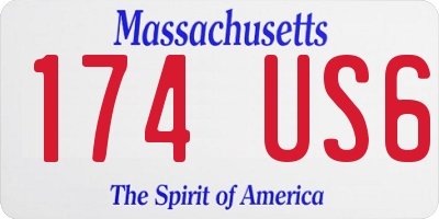 MA license plate 174US6