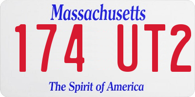 MA license plate 174UT2