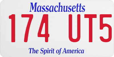 MA license plate 174UT5