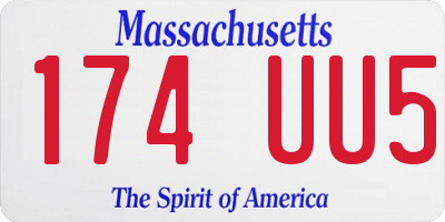 MA license plate 174UU5
