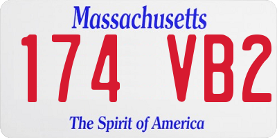 MA license plate 174VB2