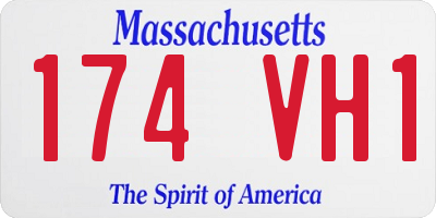 MA license plate 174VH1