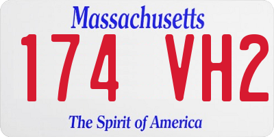 MA license plate 174VH2
