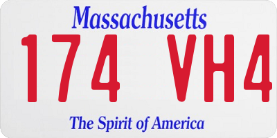 MA license plate 174VH4